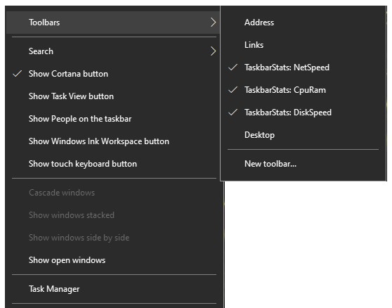 Taskbar stats(任务栏监测工具) v21.3.7.5