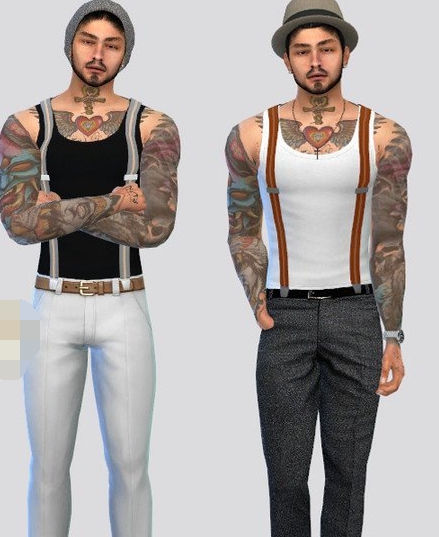 模拟人生4男士的吊带背心长裤MOD v1.5