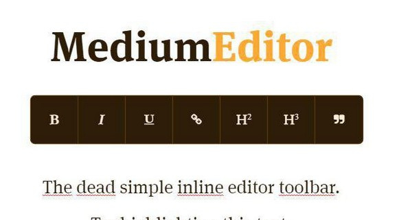 MediumEditor(内联编辑器工具栏) v5.23.8