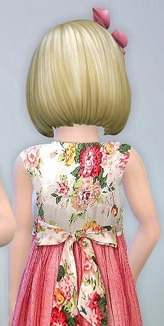 模拟人生4幼儿花卉薄纱连衣裙MOD v1.5