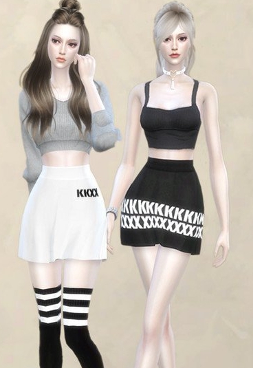模拟人生4黑白色迷你短裙MOD v1.5