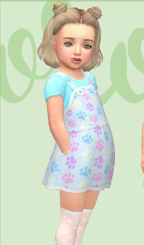 模拟人生4幼儿可爱的吊带长裙MOD v1.5