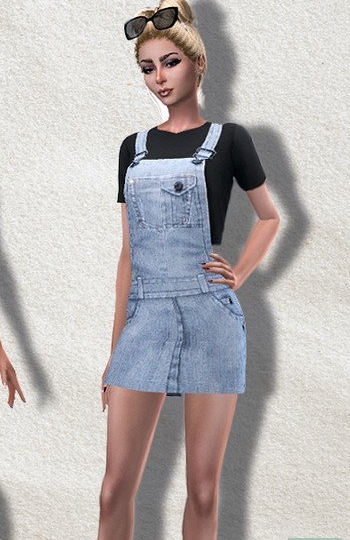 模拟人生4休闲的女性吊带牛仔裤MOD v1.4