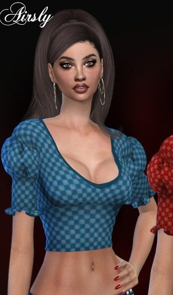 模拟人生4透气花边女性上衣MOD v1.6