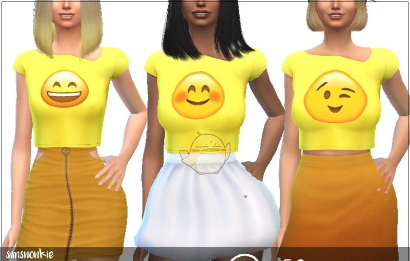 模拟人生4Emoji表情黄色上衣MOD v1.3