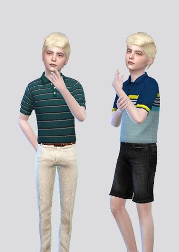 模拟人生4男孩多款式polo衫MOD v1.5