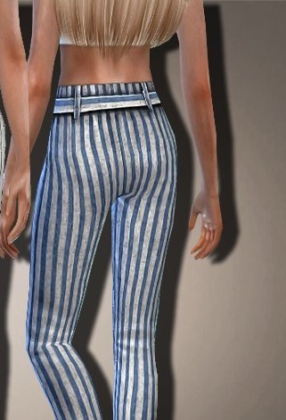 模拟人生4女性现代条纹长裤MOD v1.5