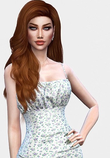 模拟人生4美丽吊带花卉连衣裙MOD v1.3