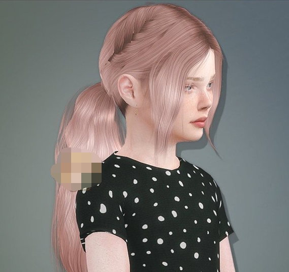 模拟人生4小女孩双刘海马尾辫MOD v1.4