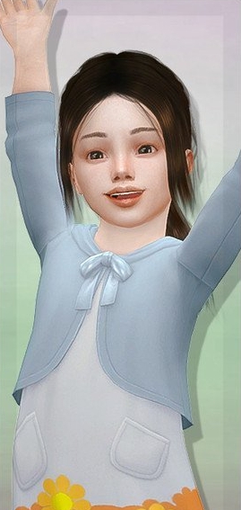 模拟人生4幼儿双刘海马尾发型MOD v1.4