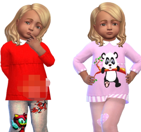 模拟人生4幼儿可爱衬衫MOD v1.5