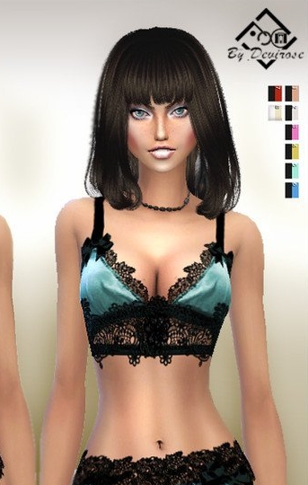 模拟人生4缎布蕾丝刺绣胸罩MOD v1.4