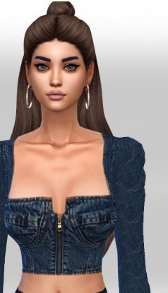 模拟人生4女性长袖牛仔衬衫MOD v1.5