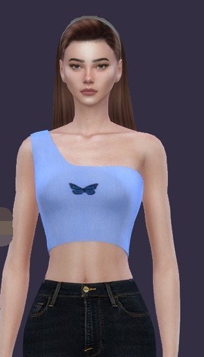 模拟人生4单露肩蝴蝶上衣MOD v1.3