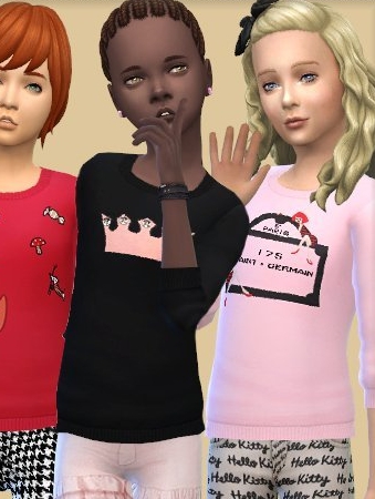 模拟人生4女性的可爱卡通毛衣MOD v1.3