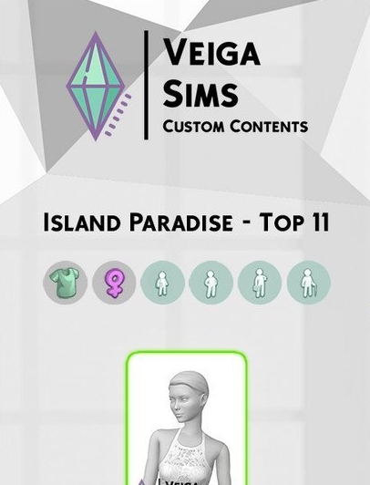 模拟人生4美丽的碎花镂空上衣MOD v1.6
