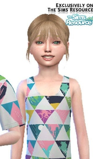 模拟人生4儿童三角彩色印花服装MOD v1.3