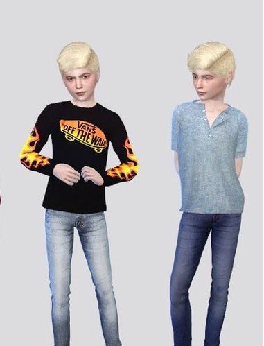 模拟人生4男孩多款式牛仔裤MOD v1.4