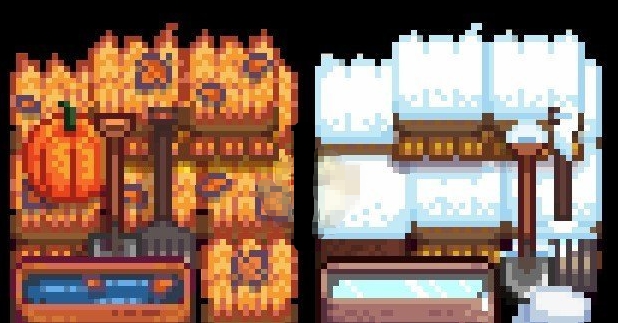 星露谷物语可建造的季节性干草堆MOD v1.4