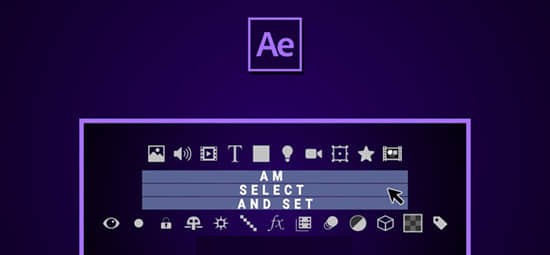 AM Select And Set(快速选择图层修改属性AE插件) v1.5