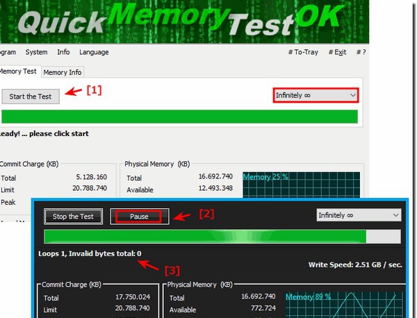 QuickMemoryTestOK(内存测试工具) v3.18