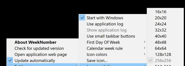 WeekNumber(日历周数任务栏显示) v1.6.2.13