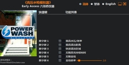 强力清洗模拟器六项修改器 v1.8
