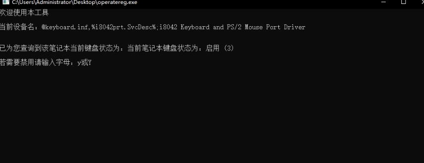 禁用/启用笔记本键盘工具 v1.5