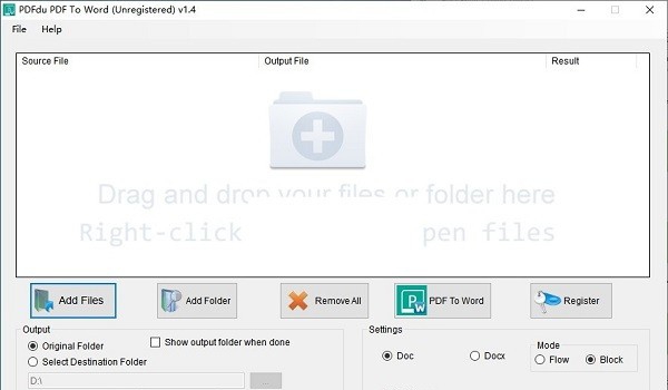PDFdu PDF To Word(PDF转Word转换器) v1.9