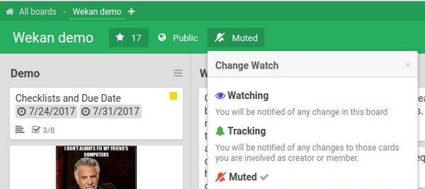 Wekan(开源协作式看板) v5.34