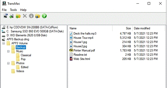 TransMac(Windows打开DMC文件) v1.29