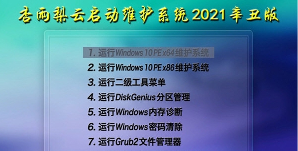 杏雨梨云启动维护系统 v32/69