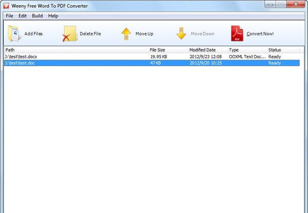 Weeny Free Word to PDF Converter(PDF转换器) v2.6