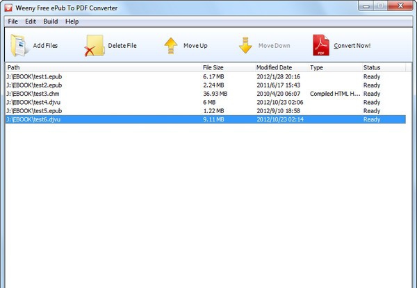 Weeny Free Epub to PDF Converter(PDF转换器) v2.5