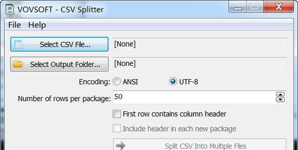 Vovsoft CSV Splitter(CSV文件分割工具) v1.7