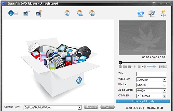 DawnArk DVD Ripper(DVD翻录工具) v2.0.30.01121