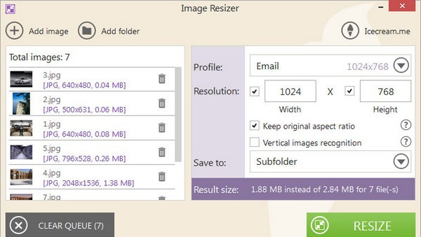 Icecream Image Resizer(图像调整器) v2.16