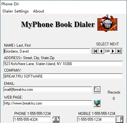 MyPhone Book Dialer(联系资料管理工具) v10.1.4