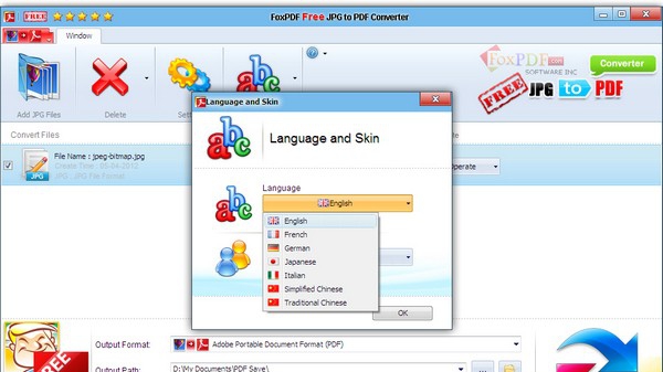FoxPDF Free JPG to PDF Converter(JPG转PDF转换工具) v3.5