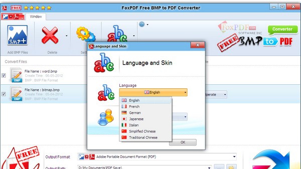FoxPDF Free BMP to PDF Converter(BMP转PDF转换工具) v3.5