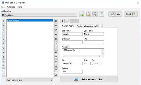 Mail Label Designer(邮件标签设计器) v4.20.1.3