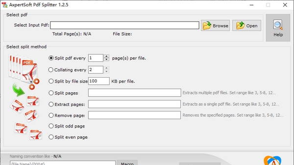 Axpertsoft PDF Splitter(PDF分割器) v1.2.12
