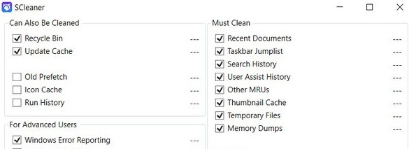 SCleaner(一键式系统清洁器) v1.5