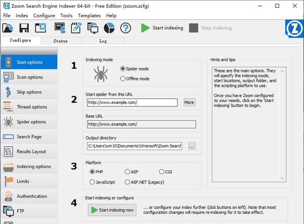 Zoom Search Engine Indexer(网站开发套件) v8.4