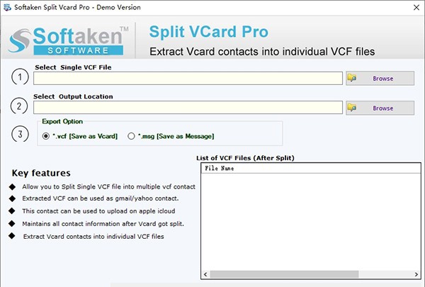 Softaken Split Vcard Pro(文件分割工具) v1.5