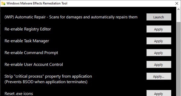 Windows Malware Effects Remediation Tool(电脑修复工具) v1.5