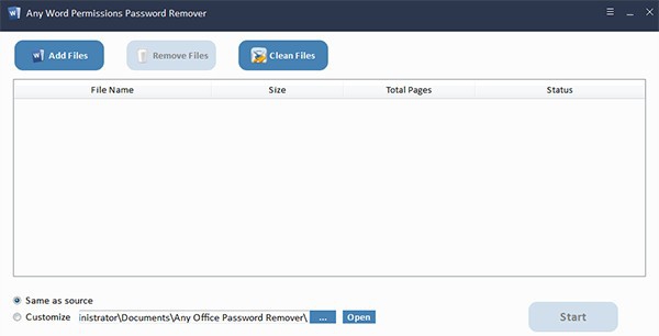 Any Word Permissions Password Remover(word密码移除工具) v9.9.11