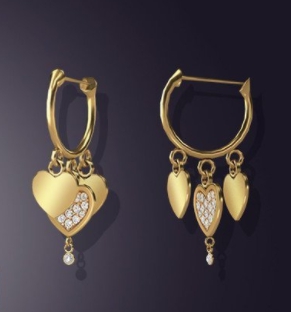 模拟人生4爱心钻石半圆环耳环MOD v1.56