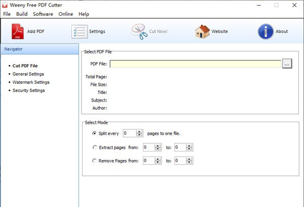 Weeny Free PDF Cutter(pdf分割软件) v2.5