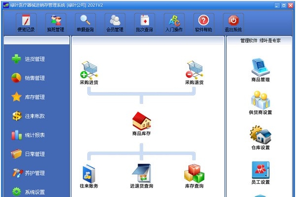 绿叶医疗器械进销存系统 v20218